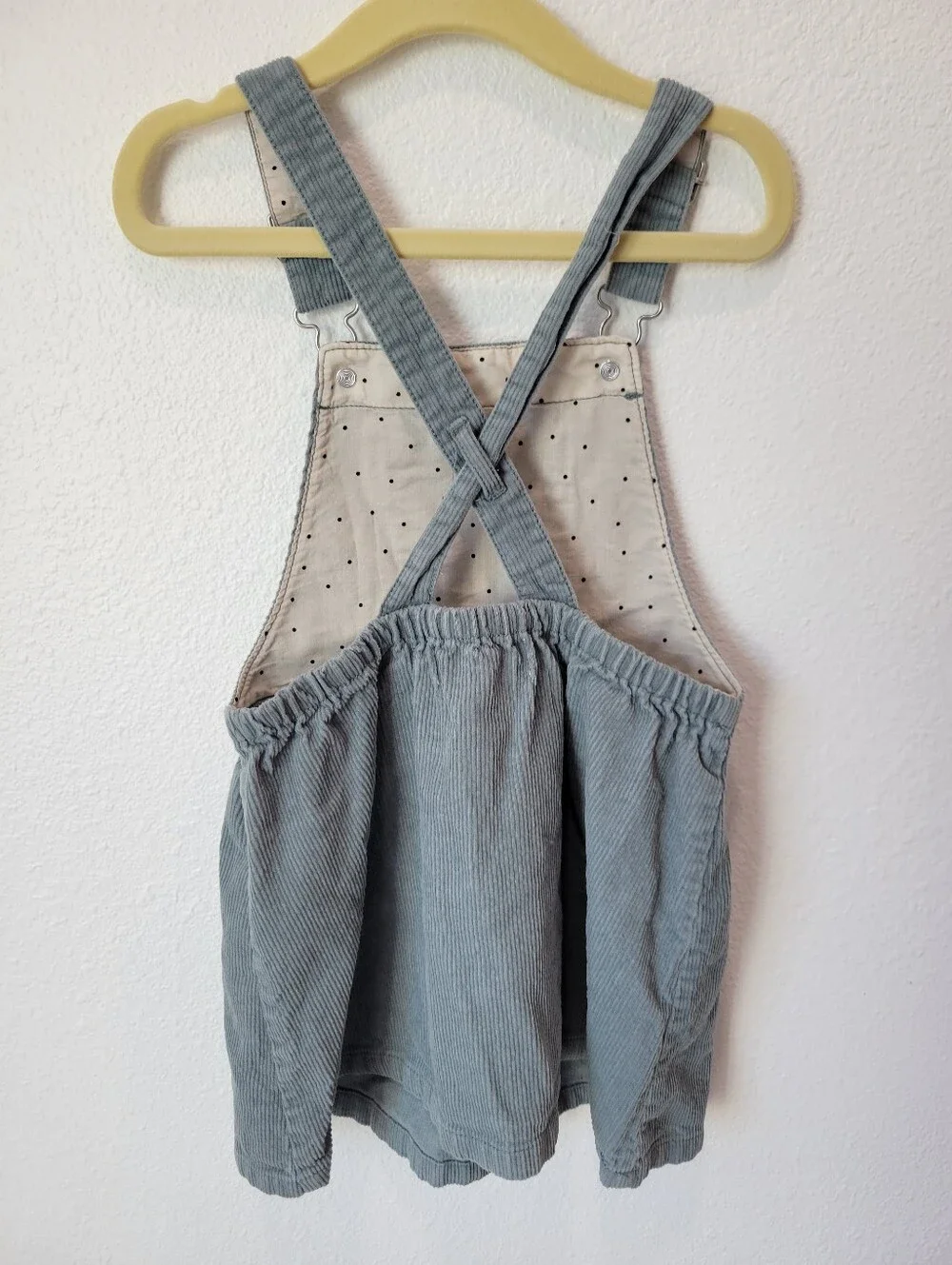 Zara Baby Corduroy Overall Dress 3-4Y Sage Green Jumper Pinafore Cottagecore - Picture 4 of 4